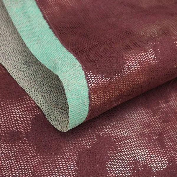 Color morado-Piel de vacuno grabado reforzado - Piel para artesanos