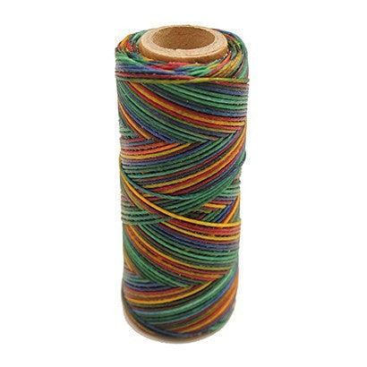 Color multicolor-Hilo encerado coser cuero - Piel para artesanos