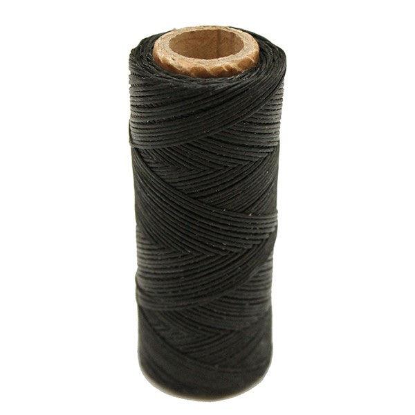 Color negro-Hilo encerado coser cuero - Piel para artesanos