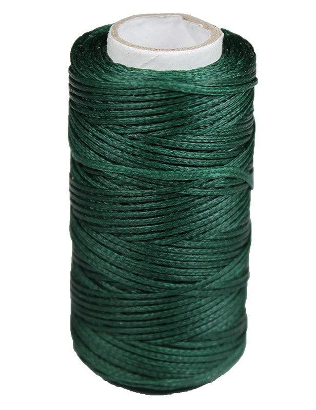 Hilo encerado 0.6mm color verde oscuro - Piel para artesanos